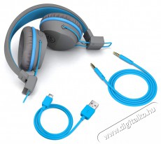 JLAB Jbuddies Studio Kids Bluetooth szürke/kék fejhallgató Audio-Video / Hifi / Multimédia - Fül és Fejhallgatók - Fejhallgató - 514795