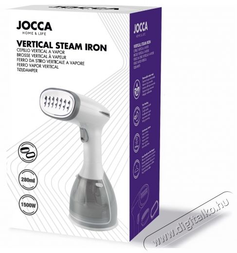 Jocca 5926G f&uuml;ggőleges gőzvasal&oacute;, 1500 W, 280 ml tart&aacute;ly, cseppmentes rendszer, sz&uuml;rke H&aacute;ztart&aacute;s / Otthon / K&uuml;lt&eacute;r - Vasal&oacute; - Vasal&oacute; - 534327