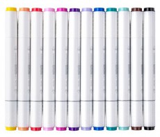 JOLLY Airbrush Textile 12 darabos kétvégű színes textilmarker utántöltő készlet Iroda és számítástechnika - Egyéb számítástechnikai termék - 510820