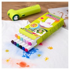 JOLLY Airbrush Textile 12 darabos kétvégű színes textilmarker utántöltő készlet Iroda és számítástechnika - Egyéb számítástechnikai termék - 510820