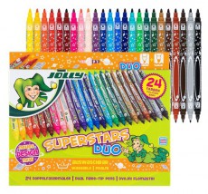 JOLLY Superstars Duo 24 darabos kétvégű filctoll készlet Háztartás / Otthon / Kültér - Játék / Sport - Kiegészítő - 518048