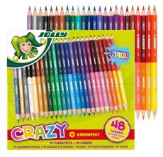 JOLLY Superstick Crazy 24 db/48 szín kétvégű színesceruza készlet Háztartás / Otthon / Kültér - Játék / Sport - Kiegészítő - 518037