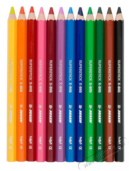 JOLLY X-Big extra vastag 12 darabos színesceruza készlet Háztartás / Otthon / Kültér - Játék / Sport - Kiegészítő - 518043