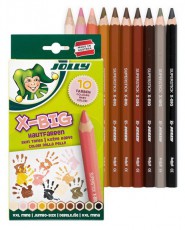 JOLLY X-Big Skin Tones extra vastag 10 darabos színesceruza készlet Háztartás / Otthon / Kültér - Játék / Sport - Kiegészítő - 518044