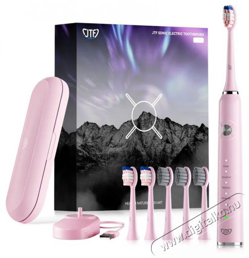 JTF P200 Pink, utazótok, 6 db pótfej Elektromos fogkefe Szépségápolás / Egészség - Száj / fog ápolás - Elektromos fogkefe - 525068