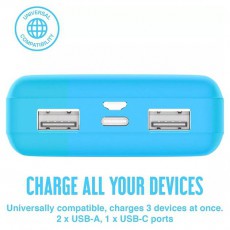 Juice JUI-PBANK-3-ECO-AQA ECO 3 10000mAh 15W világoskék power bank Mobil / Kommunikáció / Smart - Powerbank / Külső akkumulátor és töltő - 496869