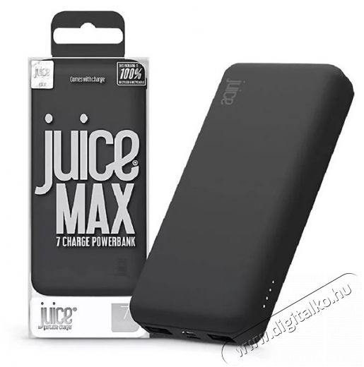 Juice JUI-PBANK-MAX-20000MA-ECO-BLK MAX 20000mAh 20W fekete power bank Mobil / Kommunikáció / Smart - Powerbank / Külső akkumulátor és töltő - 496849