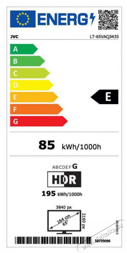JVC LT-65VAQ3435 Telev&iacute;zi&oacute;k - LED telev&iacute;zi&oacute; - UHD 4K felbont&aacute;s&uacute; - 512016
