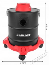 Kaminer 10927 Elektromos, 20 l 1600 W hamuporszívó Háztartás / Otthon / Kültér - Porszívó / takarítógép - Hamuporszívó - 529665