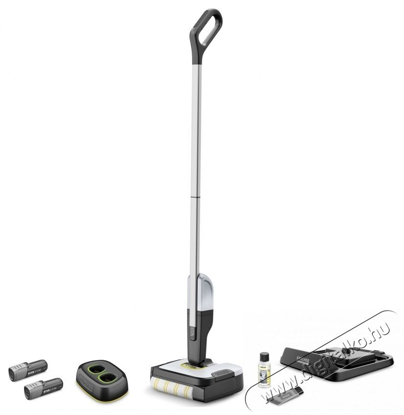 Karcher 1.056-206.0 FC 2-4 Batter Set 2B Duo Kem&eacute;nypadl&oacute; tiszt&iacute;t&oacute;, 2db cser&eacute;lhető akkuml&aacute;torral &eacute;s t&ouml;ltők&eacute;sz&uuml;l&eacute;kel, 200ml tart&aacute;ly, 20 perc &uuml;zemidő, Feh&eacute;r/Fekete H&aacute;ztart&aacute;s / Otthon / K&uuml;lt&eacute;r - Tiszt&iacute;t&oacute; / mos&oacute; - Gőz&ouml;lős padl&oacute;tiszt&iacute;t&oacute; - 536950