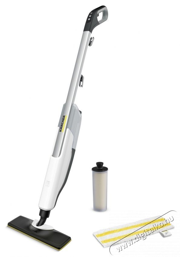 Karcher 1.513-500.0 SC 2 Upright gőztiszt&iacute;t&oacute;, 1600W, Gőz&aacute;raml&aacute;s szab&aacute;lyoz&aacute;s, K&eacute;tfokozat&uacute; &aacute;ll&iacute;t&aacute;s, Padl&oacute;t&iacute;pust&oacute;l f&uuml;ggően, V&iacute;zkőold&oacute; patron, Feh&eacute;r/Fekete H&aacute;ztart&aacute;s / Otthon / K&uuml;lt&eacute;r - Tiszt&iacute;t&oacute; / mos&oacute; - Gőz&ouml;lős padl&oacute;tiszt&iacute;t&oacute; - 536944