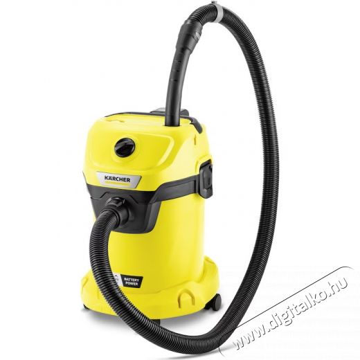 Karcher 1.628-551.0 WD 3-18 Akkumul&aacute;toros nedves &eacute;s sz&aacute;raz porsz&iacute;v&oacute;, 225W, 17l tart&aacute;ly, 20 perc &uuml;zemidő, S&aacute;rga H&aacute;ztart&aacute;s / Otthon / K&uuml;lt&eacute;r - Porsz&iacute;v&oacute; / takar&iacute;t&oacute;g&eacute;p - Porzs&aacute;kos porsz&iacute;v&oacute; - 536954