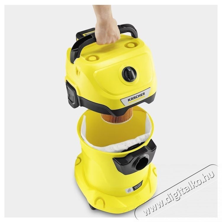 Karcher 1.628-551.0 WD 3-18 Akkumul&aacute;toros nedves &eacute;s sz&aacute;raz porsz&iacute;v&oacute;, 225W, 17l tart&aacute;ly, 20 perc &uuml;zemidő, S&aacute;rga H&aacute;ztart&aacute;s / Otthon / K&uuml;lt&eacute;r - Porsz&iacute;v&oacute; / takar&iacute;t&oacute;g&eacute;p - Porzs&aacute;kos porsz&iacute;v&oacute; - 536954