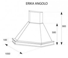 Kdesign 105 T600 Erika Angolo sarok páraelszívó Konyhai termékek - Páraelszívó - Kürtős - 356417