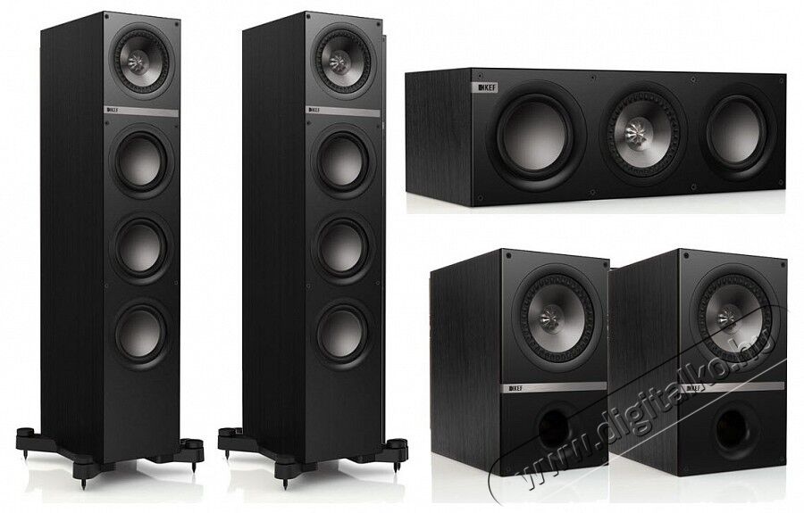 KEF Q500 szett (Q500+Q100+Q200c) 5.0 hangfal szett - fekete Audio-Video / Hifi / Multimédia - Hangfal - Hangfalszett - Hangfalszett - 296962