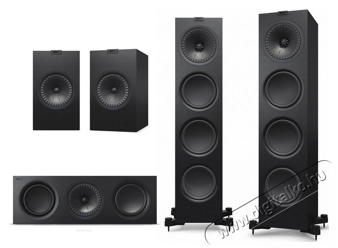 KEF Q750 nagy szett ( Q350 + Q750 + Q650c ) 5.0 hangfal szett - fekete Audio-Video / Hifi / Multimédia - Hangfal - Hangfalszett - Hangfalszett - 331526