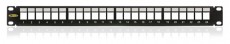 KELine KE-Line Patch panel 1U, fekete, üres, 24 db keystone jack számára Iroda és számítástechnika - Hálózat - Hálózati kiegészítő - 396251