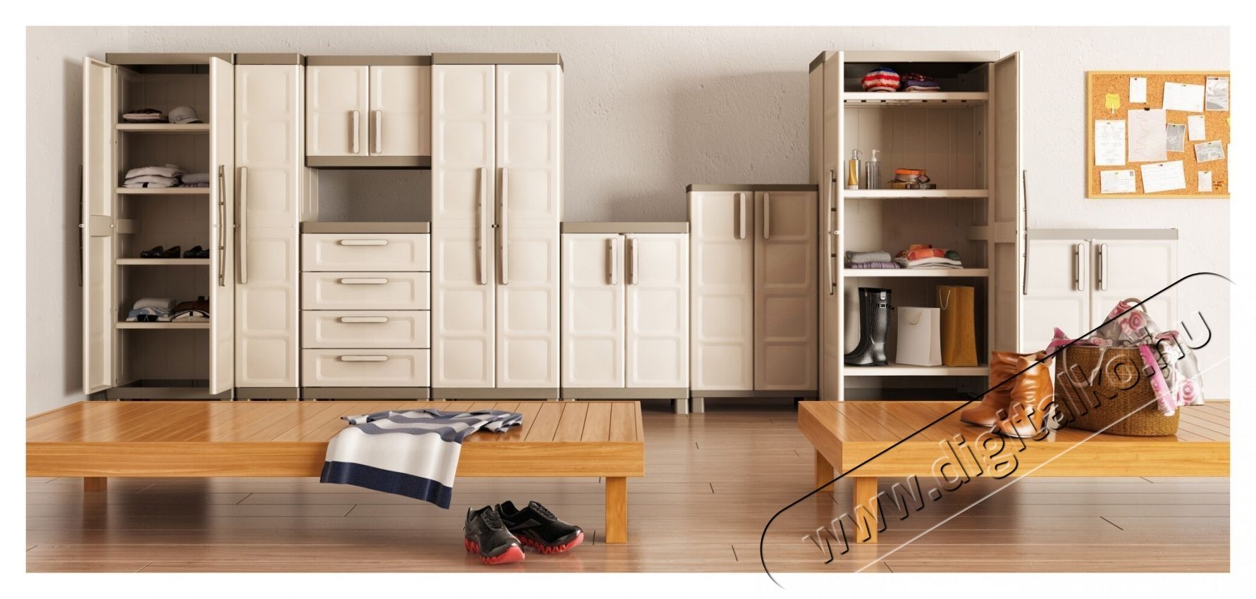 Keter Excellence 4 polcos szekr&eacute;ny 1 ajt&oacute;s 241050, 12 kg/polc H&aacute;ztart&aacute;s / Otthon / K&uuml;lt&eacute;r - Egy&eacute;b h&aacute;ztart&aacute;si term&eacute;k - 535385