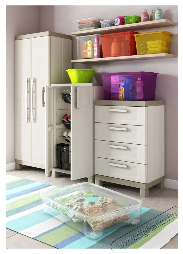 Keter Excellence Tall 241046 4 polcos szekr&eacute;ny, 15 kg/polc H&aacute;ztart&aacute;s / Otthon / K&uuml;lt&eacute;r - Egy&eacute;b h&aacute;ztart&aacute;si term&eacute;k - 535387