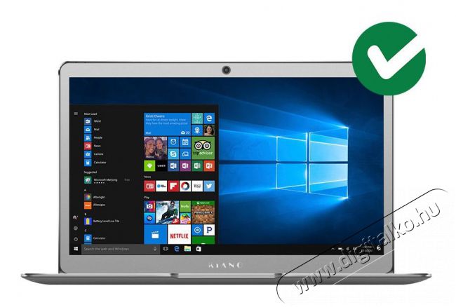 Kiano Elegance 13,3 FHD/Celeron N3350/4GB/32GB/Int. VGA/Win10/ezüst laptop Egyéb - Nem forgalmazzuk ! - 342674