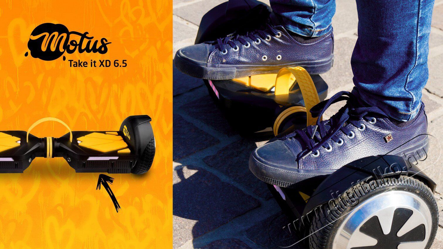 Kiano Motus Take IT XD 6,5 fekete hoverboard Újdonságok - Új termékek - 342234