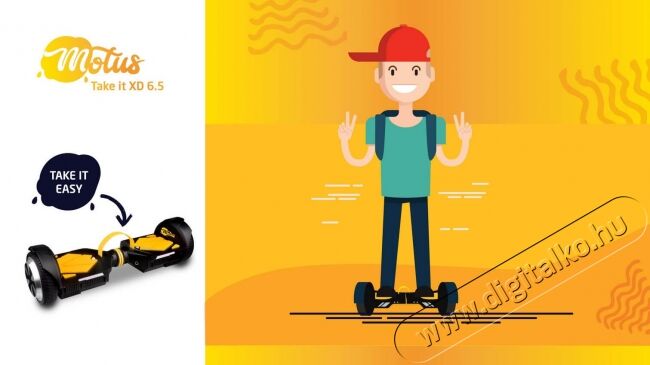 Kiano Motus Take IT XD 6,5 fekete hoverboard Újdonságok - Új termékek - 342234