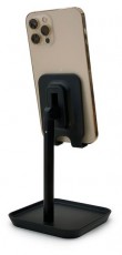 KIKKERLAND US216-BK fekete asztali telefontartó állvány Mobil / Kommunikáció / Smart - Mobiltelefon kiegészítő / tok - Tartó / rögzítő / állvány - 414944