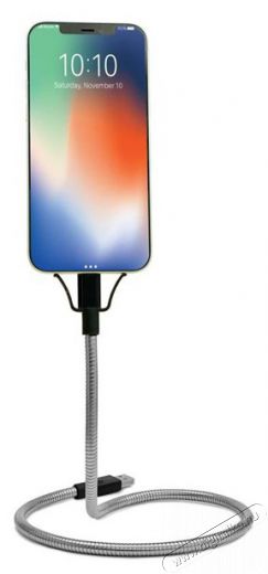 KIKKERLAND US212-EU USB/Lightning gooseneck kábel és telefontartó Mobil / Kommunikáció / Smart - Mobiltelefon kiegészítő / tok - Tartó / rögzítő / állvány - 444654