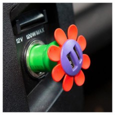 KIKKERLAND US215-EU 2xUSB virág formájú autós töltő Autóhifi / Autó felszerelés - Autós töltő / szivargyújtó adapter - 449453