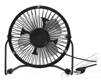 KIKKERLAND US143-BK-EU USB-s fekete asztali ventilátor Háztartás / Otthon / Kültér - Ventilátor / Légkondicionáló - Asztali ventilátor - 436348