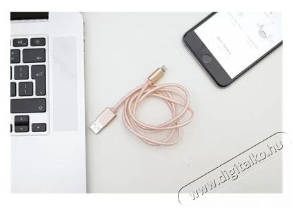 KIKKERLAND US142-RG-EU 1m-es rózsaszín Micro USB és iPhone kábel Iroda és számítástechnika - Számítógép tartozék - USB kábel - 446966