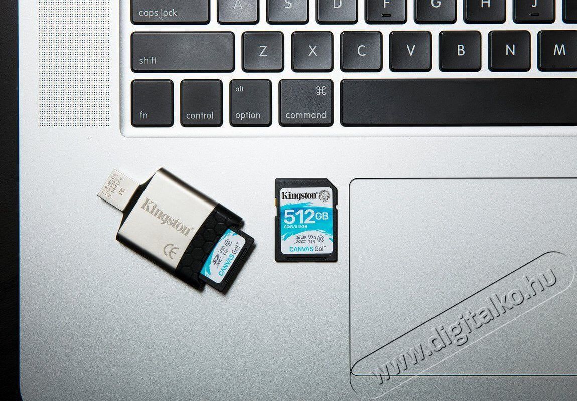 Kingston 128GB SD Canvas Go (SDXC Class 10 UHS-I U3) (SDG/128GB) memória kártya Memória kártya / Pendrive - SD / SDHC / SDXC kártya - 336586