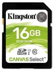 Kingston SD 16GB Class 10 UHS-I (SDS/16GB) memória kártya Memória kártya / Pendrive - SD / SDHC / SDXC kártya - 334405