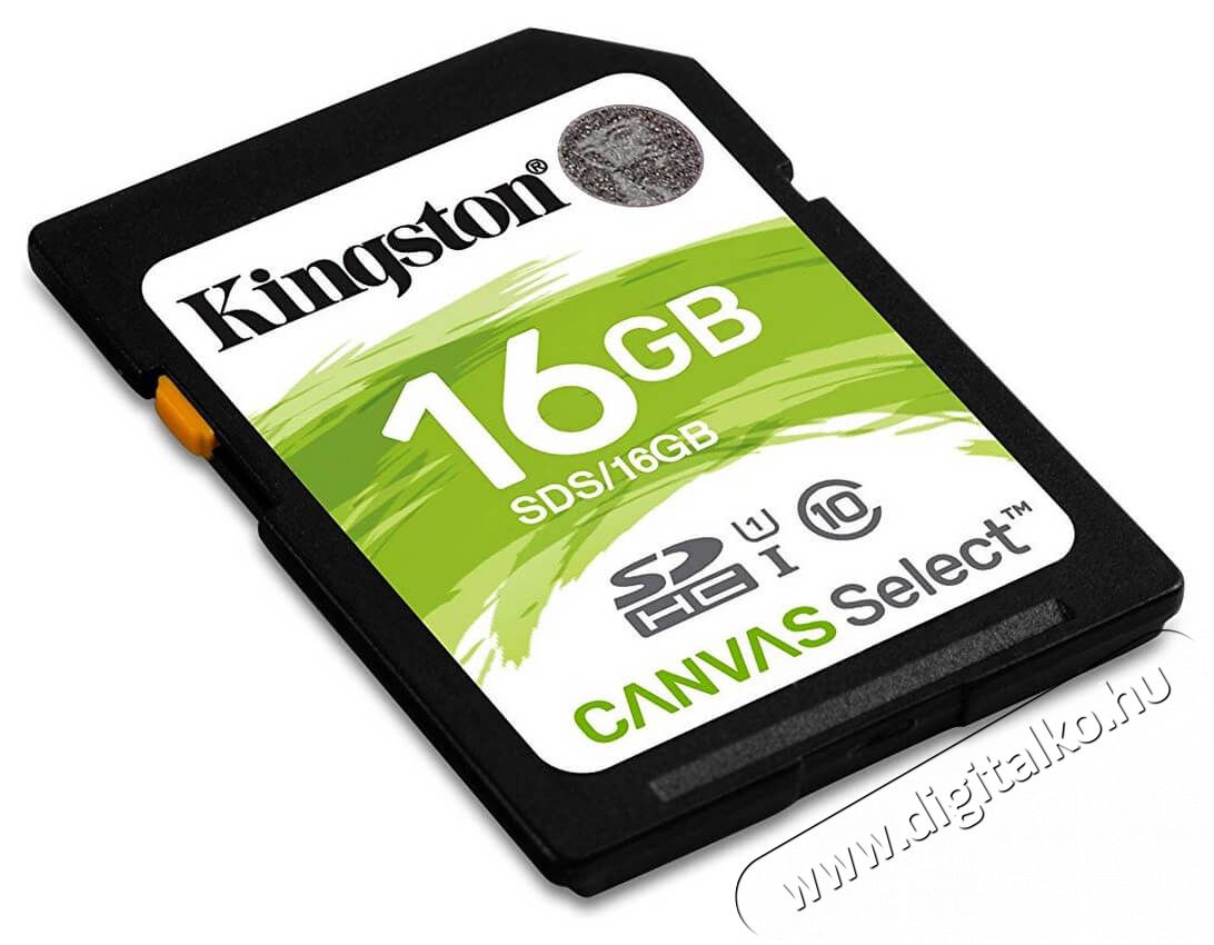 Kingston SD 16GB Class 10 UHS-I (SDS/16GB) memória kártya Memória kártya / Pendrive - SD / SDHC / SDXC kártya - 334405