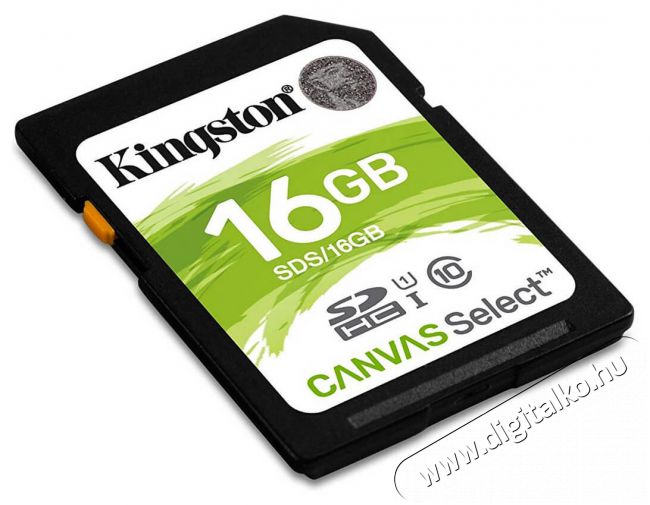 Kingston SD 16GB Class 10 UHS-I (SDS/16GB) memória kártya Memória kártya / Pendrive - SD / SDHC / SDXC kártya - 334405