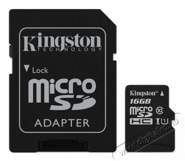 Kingston 16GB Class 10 UHS-I (SDCS/16GB) micro SD memória kártya Memória kártya / Pendrive - MicroSD / MicroSDHC kártya - 334406