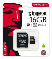 Kingston 16GB Class 10 UHS-I (SDCS/16GB) micro SD memória kártya Memória kártya / Pendrive - MicroSD / MicroSDHC kártya - 334406