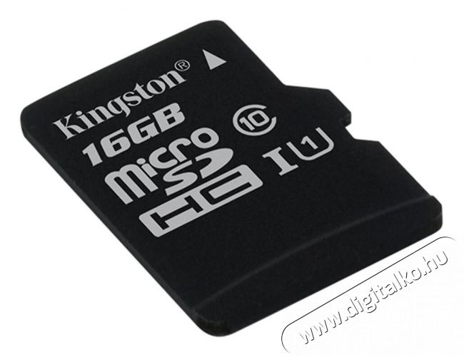 Kingston Canvas Select 80R 16GB Class 10 UHS-I micro SD (SDCS/16GBSP) memória kártya Memória kártya / Pendrive - MicroSD / MicroSDHC kártya - 334407