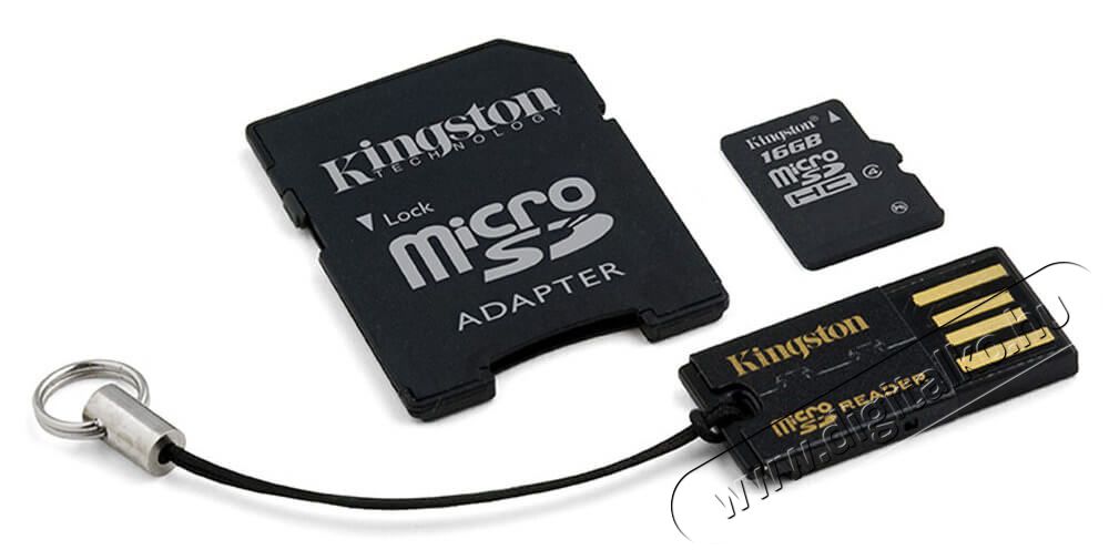 Kingston 16GB SD micro (SDHC Class 10) (MBLY10G2/16GB) memória kártya adapterrel Memória kártya / Pendrive - MicroSD / MicroSDHC kártya - 311964