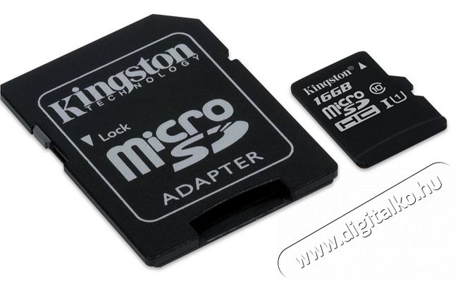 Kingston 16GB SD micro (SDHC Class 10 UHS-I)Industrial Temp Card (SDCIT/16GB) memória kártya adapter Memória kártya / Pendrive - MicroSD / MicroSDHC kártya - 332605
