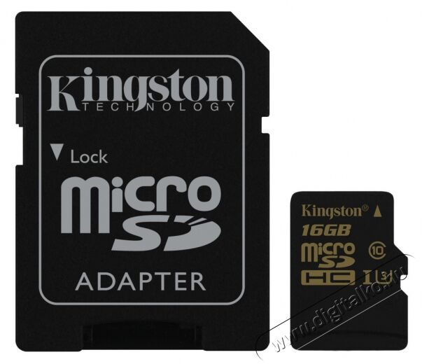 Kingston 16GB SD (microSDHC Class U3 UHS-I) (SDCG/16GB) memória kártya adapterrel Memória kártya / Pendrive - MicroSD / MicroSDHC kártya - 314293