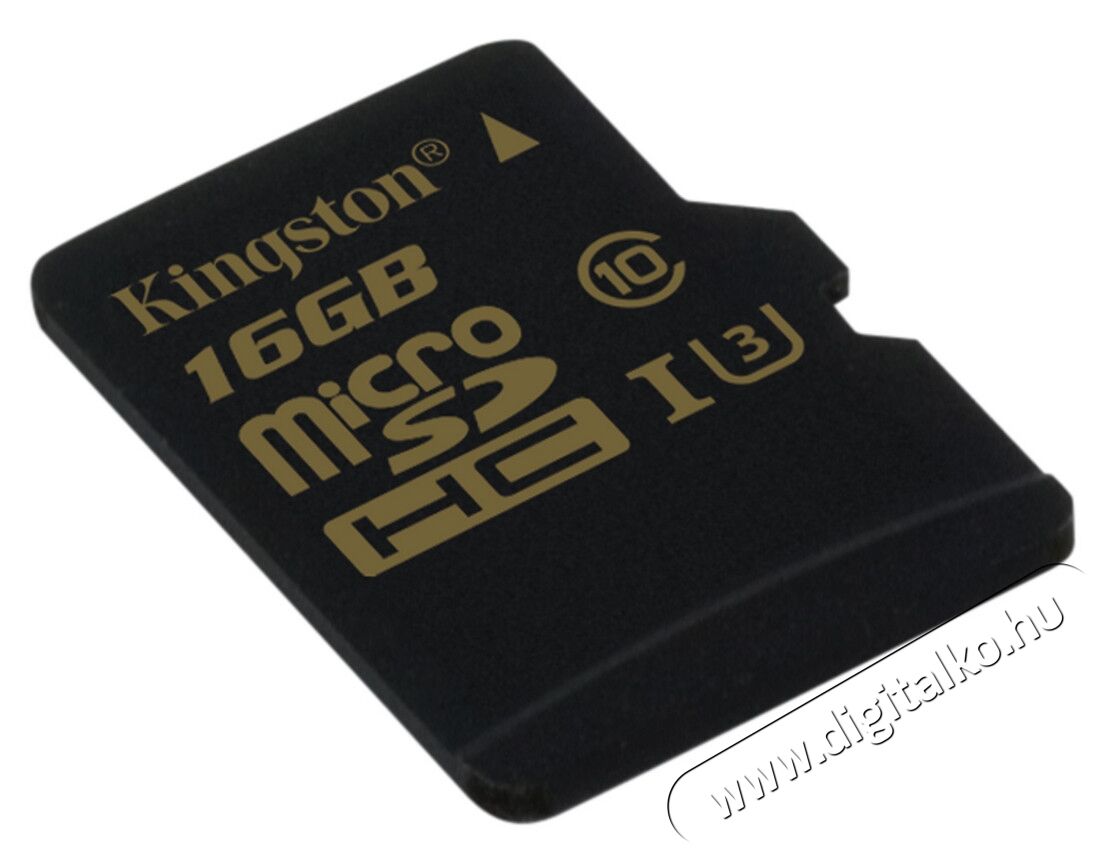 Kingston 16GB SD (microSDHC Class U3 UHS-I) (SDCG/16GB) memória kártya adapterrel Memória kártya / Pendrive - MicroSD / MicroSDHC kártya - 314293