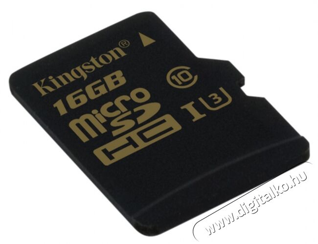 Kingston 16GB SD (microSDHC Class U3 UHS-I) (SDCG/16GB) memória kártya adapterrel Memória kártya / Pendrive - MicroSD / MicroSDHC kártya - 314293
