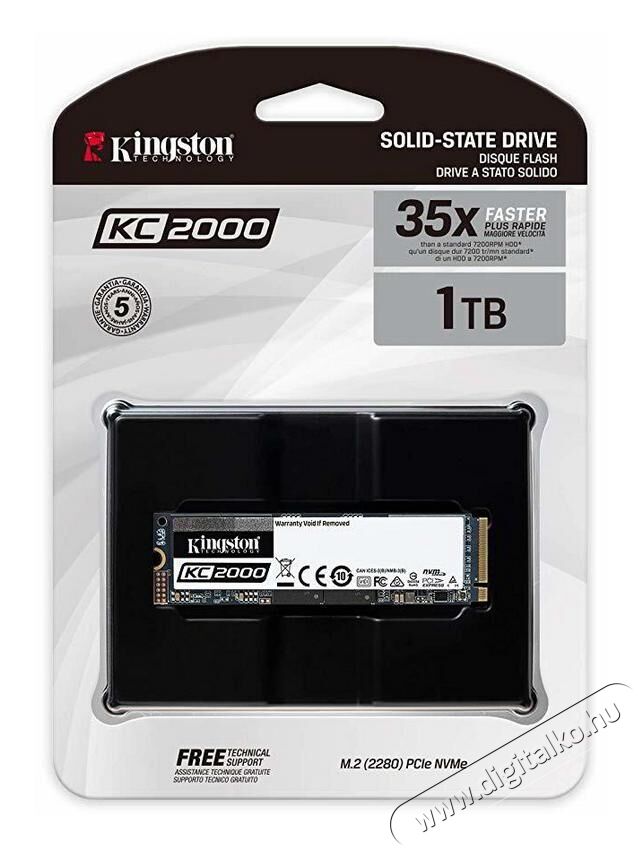 Kingston 1TB M.2 NVMe 2280 KC2000 (SKC2000M8/1000G) SSD Egyéb - Nem forgalmazzuk ! - 350955