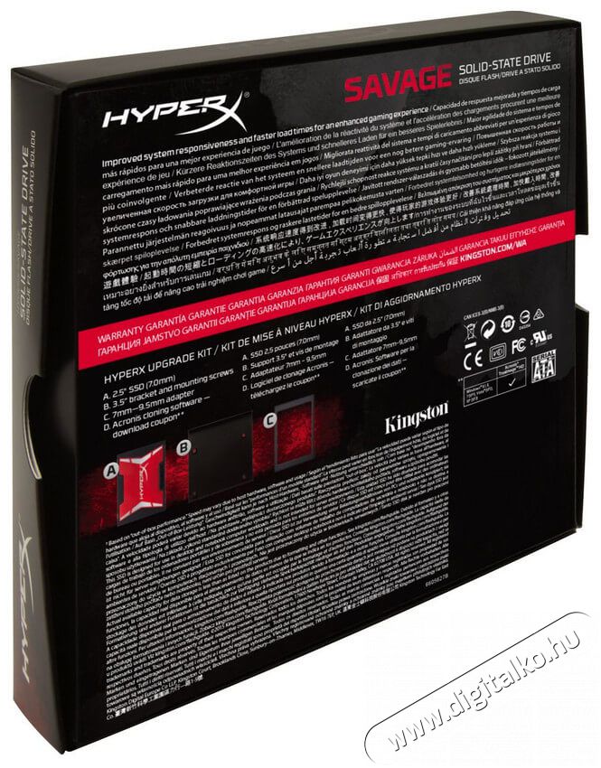 Kingston HyperX Savage 240GB SATA3 2,5 7mm (SHSS37A/240G) SSD Egyéb - Nem forgalmazzuk ! - 311988