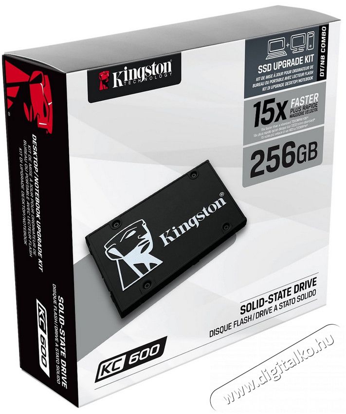 Kingston (SKC600B/256G) 256GB SATA3 2,5 7mm Upgrade Kit SSD Egyéb - Nem forgalmazzuk ! - 367796