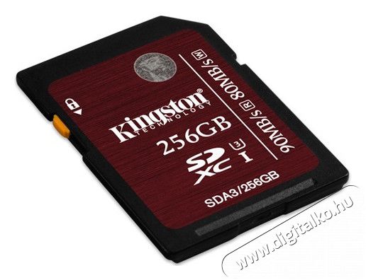 Kingston 256GB SD (SDXC UHS-I SC3) (SDA3/256GB) memória kártya Memória kártya / Pendrive - SD / SDHC / SDXC kártya - 311992