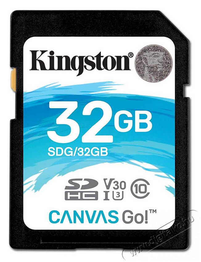 Kingston Canvas Go 32GB Class 10 UHS-I U3 SD (SDG/32GB) memória kártya Memória kártya / Pendrive - SD / SDHC / SDXC kártya - 336589