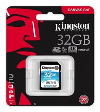 Kingston Canvas Go 32GB Class 10 UHS-I U3 SD (SDG/32GB) memória kártya Memória kártya / Pendrive - SD / SDHC / SDXC kártya - 336589
