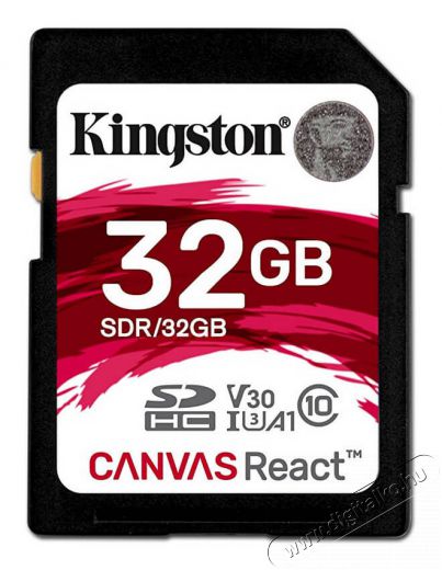 Kingston 32GB Class 10 UHS-I U3 SD (SDR/32GB) memória kártya Memória kártya / Pendrive - SD / SDHC / SDXC kártya - 337384
